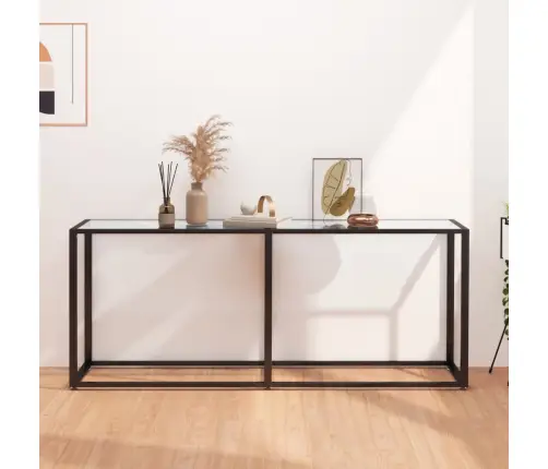 Konsoles Galdiņš, 180X35X75,5 Cm, Caurspīdīgs Rūdīts Stikls Vidaxl