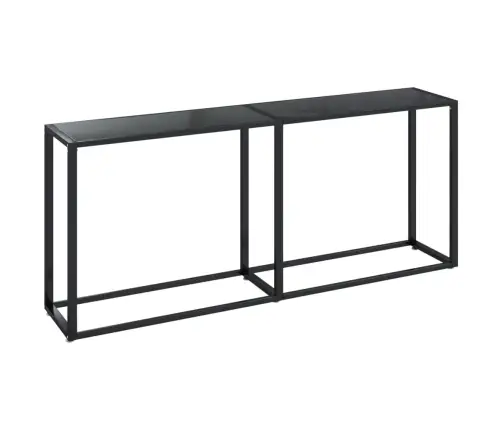 Konsoles Galdiņš, Melns, 180X35X75,5 Cm, Rūdīts Stikls Vidaxl