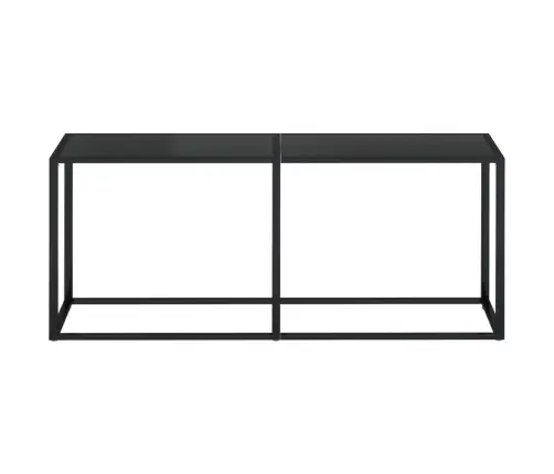 Konsoles Galdiņš, Melns, 180X35X75,5 Cm, Rūdīts Stikls Vidaxl