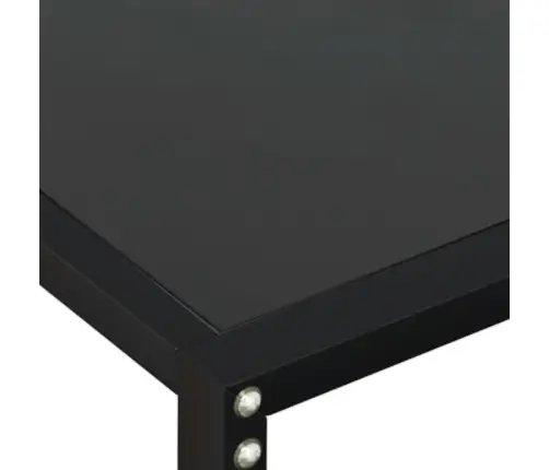 Konsoles Galdiņš, Melns, 180X35X75,5 Cm, Rūdīts Stikls Vidaxl