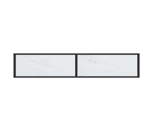 Konsoles Galdiņš, Marmora Raksts, 180X35X75,5 Cm, Rūdīts Stikls Vidaxl