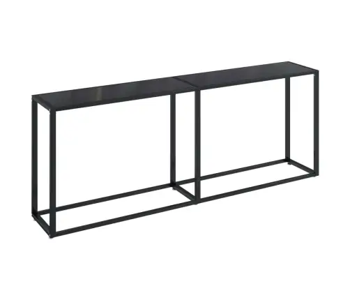 Konsoles Galdiņš, Melns, 200X35X75,5 Cm, Rūdīts Stikls Vidaxl
