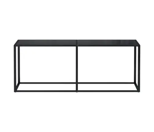 Konsoles Galdiņš, Melns, 200X35X75,5 Cm, Rūdīts Stikls Vidaxl
