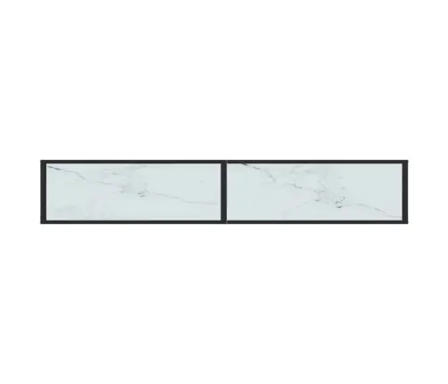 Konsoles Galdiņš, Marmora Raksts, 200X35X75,5 Cm, Rūdīts Stikls Vidaxl