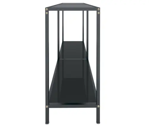 Konsolinis Staliukas, Juodas, 140X35X75,5cm Grūdintas Stiklas