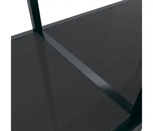 Konsolinis Staliukas, Juodas, 140X35X75,5cm Grūdintas Stiklas