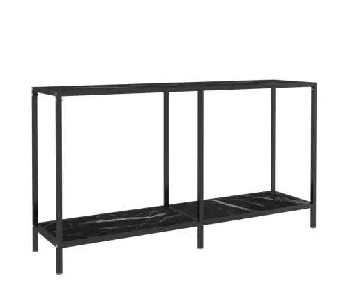 Konsolinis Staliukas, Juodas, 140X35X75,5cm Grūdintas Stiklas
