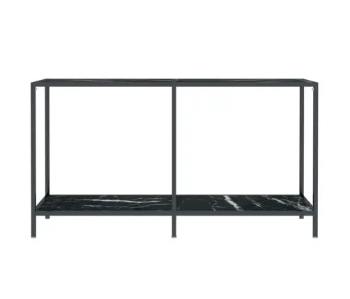 Konsolinis Staliukas, Juodas, 140X35X75,5cm Grūdintas Stiklas