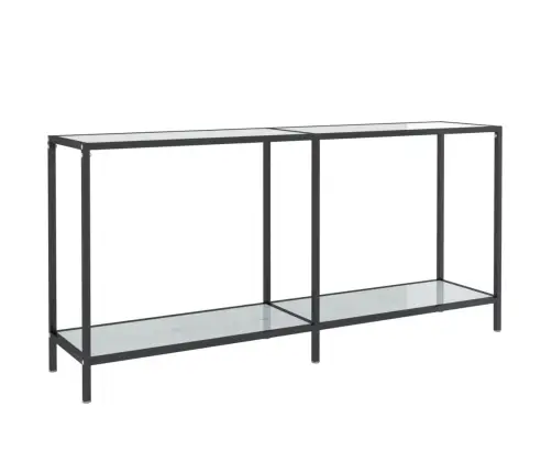 Konsolinis Staliukas, Baltas, 160X35X75,5cm Grūdintas Stiklas