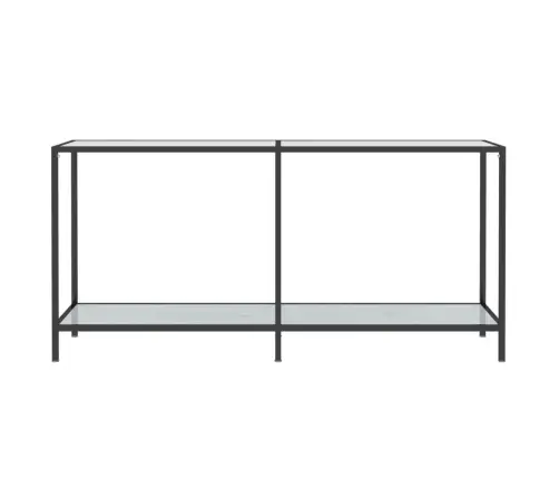 Konsolinis Staliukas, Baltas, 160X35X75,5cm Grūdintas Stiklas