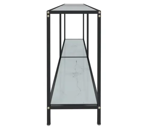 Konsolinis Staliukas, Baltas, 160X35X75,5cm Grūdintas Stiklas