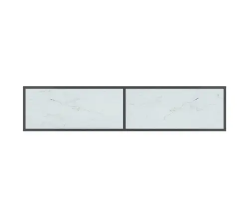 Konsolinis Staliukas, Baltas, 160X35X75,5cm Grūdintas Stiklas