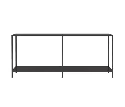 Konsolinis Staliukas, Juodas, 180X35X75,5cm Grūdintas Stiklas