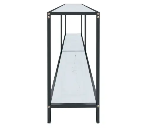 Konsolinis Staliukas, Baltas, 200X35X75,5cm Grūdintas Stiklas