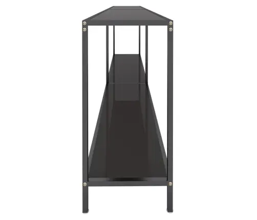 Konsoles Galds, 220X35X75,5 Cm, Rūdīts Stikls, Melns Vidaxl