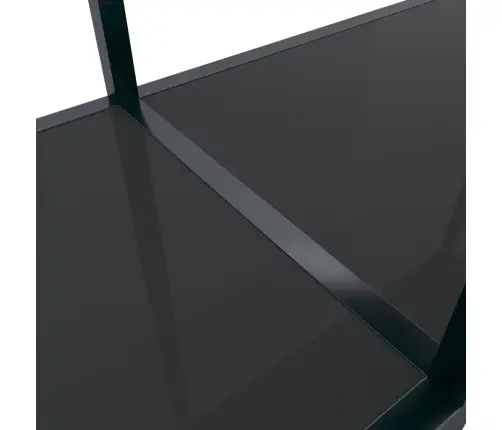 Konsoles Galds, 220X35X75,5 Cm, Rūdīts Stikls, Melns Vidaxl