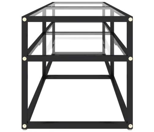 Tv Plaukts, 140X40X40,5 Cm, Caurspīdīgs Rūdīts Stikls Vidaxl
