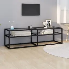 Tv Plaukts, 140X40X40,5 Cm, Caurspīdīgs Rūdīts Stikls Vidaxl