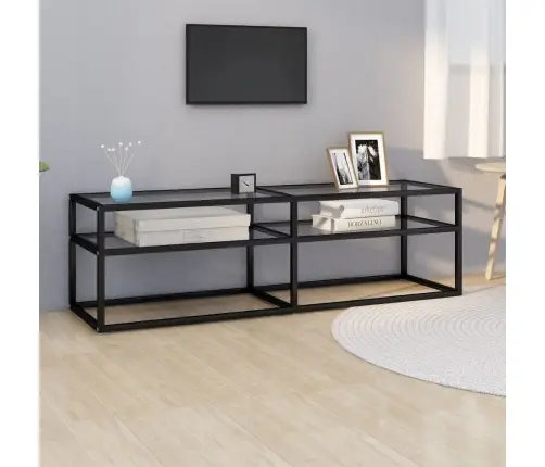 Tv Plaukts, 140X40X40,5 Cm, Caurspīdīgs Rūdīts Stikls Vidaxl