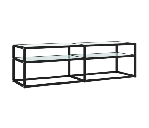 Tv Plaukts, 140X40X40,5 Cm, Rūdīts Stikls, Balts Marmora Raksts Vidaxl