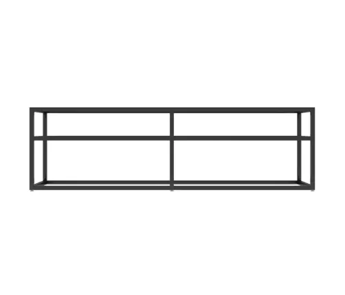 Telerialus, Must Marmor, 140 X 40 X 40,5 cm Karastatud Klaas