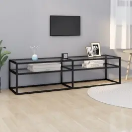 Tv Plaukts, 160X40X40,5 Cm, Caurspīdīgs Rūdīts Stikls Vidaxl