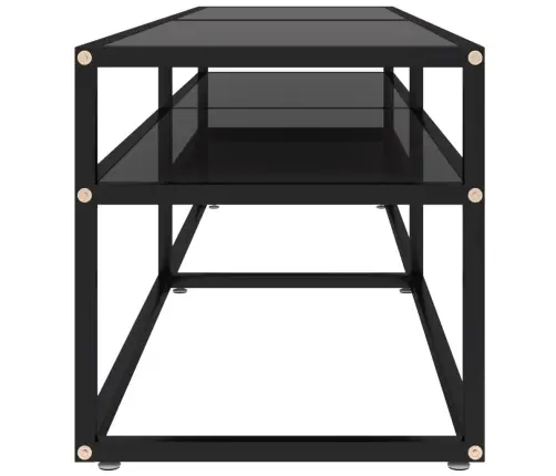 Tv Plaukts, Melns, 160X40X40,5 Cm, Rūdīts Stikls Vidaxl