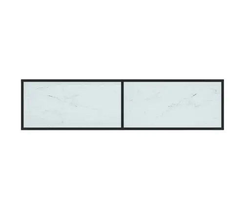 Tv Plaukts, 160X40X40,5 Cm, Rūdīts Stikls, Balts Marmora Raksts Vidaxl