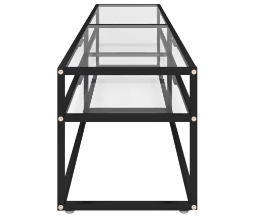 Tv Plaukts, 200X40X40,5 Cm, Caurspīdīgs Rūdīts Stikls Vidaxl
