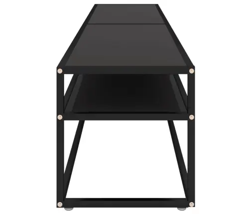 Tv Plaukts, Melns, 200X40X40,5 Cm, Rūdīts Stikls Vidaxl