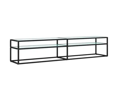 Tv Spintelė, Balta Marmuro, 200X40X40,5cm Grūdintas Stiklas Tv Spintelė, Balta Marmuro, 200X40X40,5cm Grūdintas Stiklas