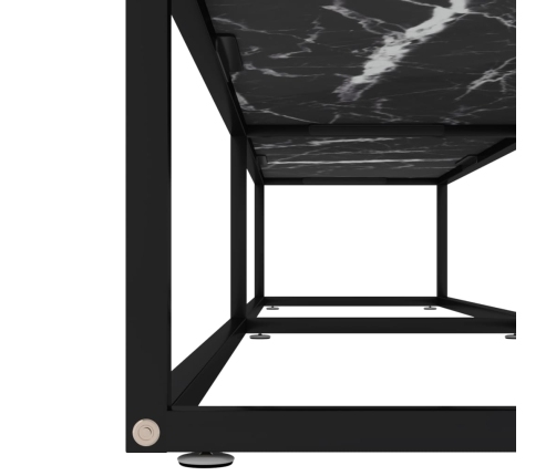 Tv Plaukts, 200X40X40,5 Cm, Rūdīts Stikls, Melns Marmora Raksts Vidaxl