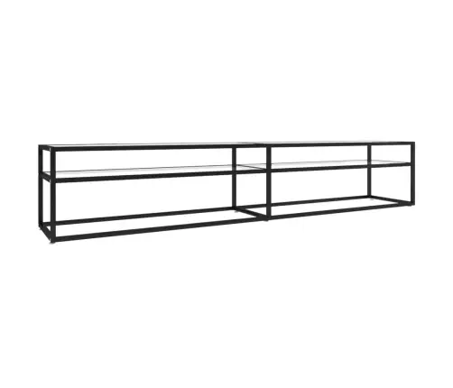 Tv Spintelė, Skaidri, 220X40X40,5cm Grūdintas Stiklas