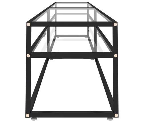 Tv Spintelė, Skaidri, 220X40X40,5cm Grūdintas Stiklas