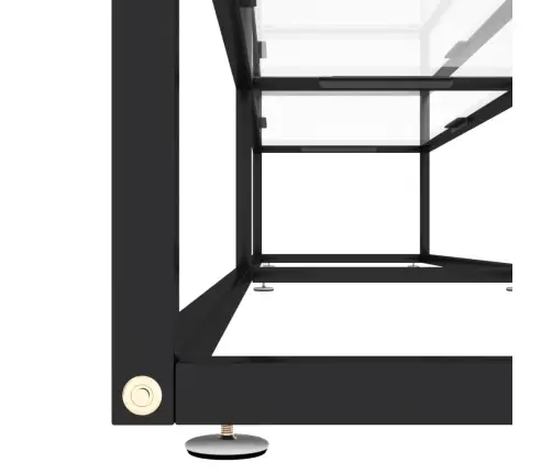 Tv Spintelė, Skaidri, 220X40X40,5cm Grūdintas Stiklas