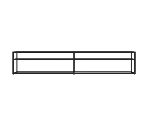 Tv Plaukts, Melns, 220X40X40,5 Cm, Rūdīts Stikls Vidaxl