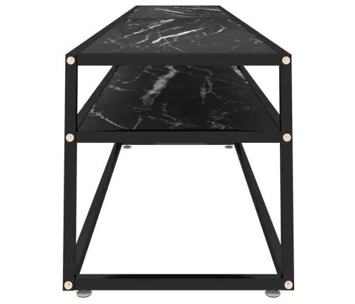 Tv Spintelė, Juoda Marmuro, 220X40X40,5cm Grūdintas Stiklas