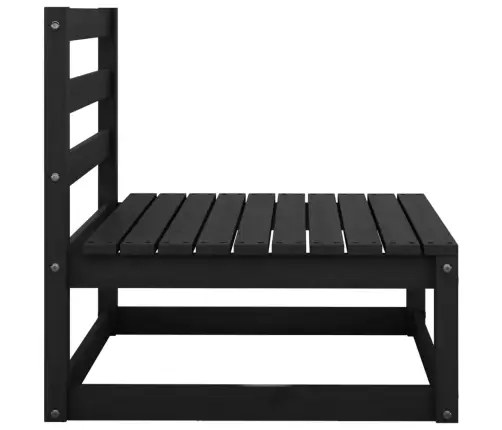 3-Osaline Aiamööblikomplekt, Must, Toekas Männipuit