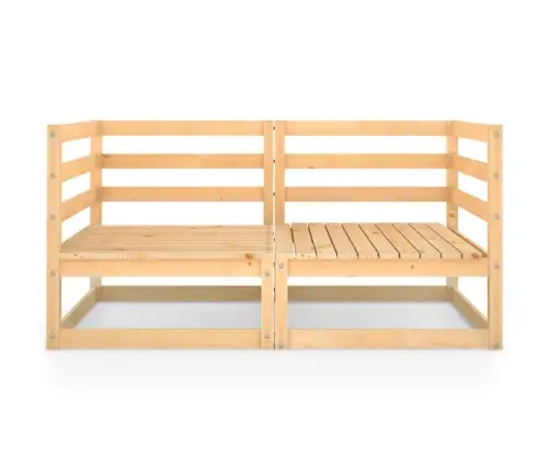 Sodo Sofos, 2Vnt., Pušies Medienos Masyvas