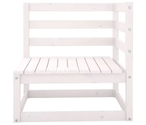 8-Daļīgs Dārza Atpūtas Mēbeļu Komplekts, Balts, Priedes Koks Vidaxl