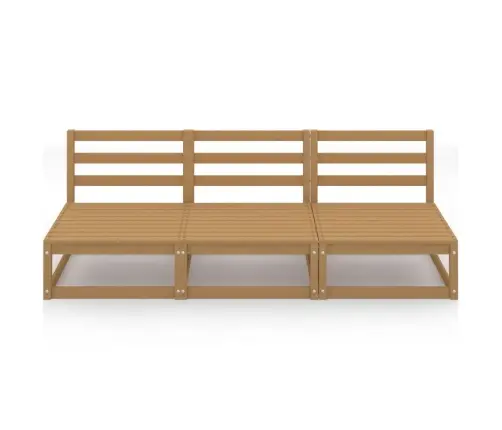 Trīsvietīgs Dārza Dīvāns, Medus Brūns Priedes Koks Vidaxl