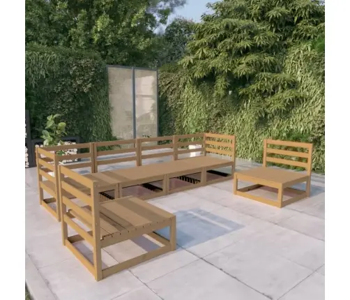 6-Daļīgs Dārza Atpūtas Mēbeļu Komplekts, Brūns Priedes Koks Vidaxl