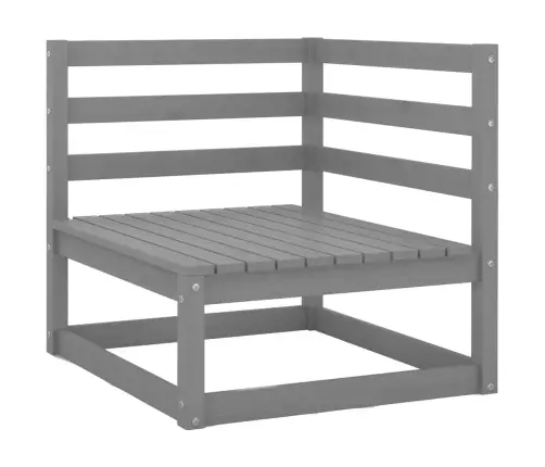 6-Daļīgs Dārza Atpūtas Mēbeļu Komplekts, Pelēks, Priedes Koks Vidaxl