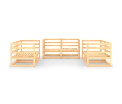 6-Daļīgs Dārza Atpūtas Mēbeļu Komplekts, Priedes Masīvkoks Vidaxl