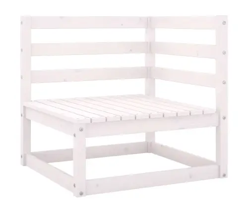 7-Daļīgs Dārza Atpūtas Mēbeļu Komplekts, Balts Priedes Koks  Vidaxl