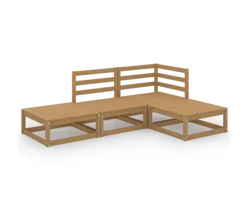 4-Daļīgs Dārza Atpūtas Mēbeļu Komplekts, Brūns Priedes Koks Vidaxl