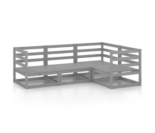 4-Daļīgs Dārza Atpūtas Mēbeļu Komplekts, Pelēks, Priedes Koks Vidaxl 4-Daļīgs Dārza Atpūtas Mēbeļu Komplekts, Pelēks, Priedes Koks Vidaxl