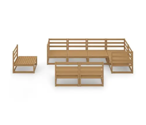8-Osaline Aiamööblikomplekt, Meekarva, Männipuit