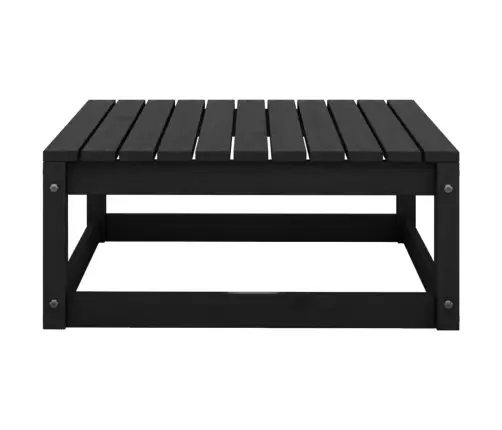 10-Osaline Aiamööblikomplekt, Must, Männipuit