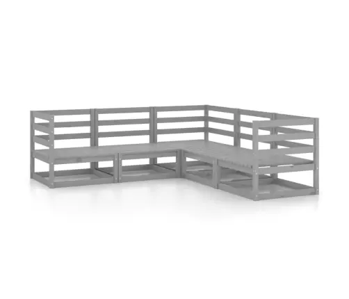 5-Osaline Aiamööblikomplekt, Hall, Männipuit